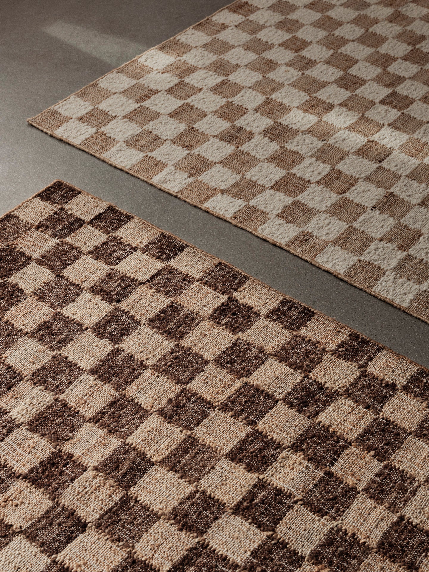 Check Wool Rug Large Check Wool Jute Rug - Off-White/Natural - Ferm Living